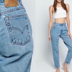 Levi’s 550 Plus Size Relaxed High Rise Baggy Tapered Unisex Mom Dad Jeans